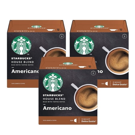 Nescafe Dolce Gusto Starbucks House Blend Americano x 3 Boxes 36 Capsules 36 Drinks