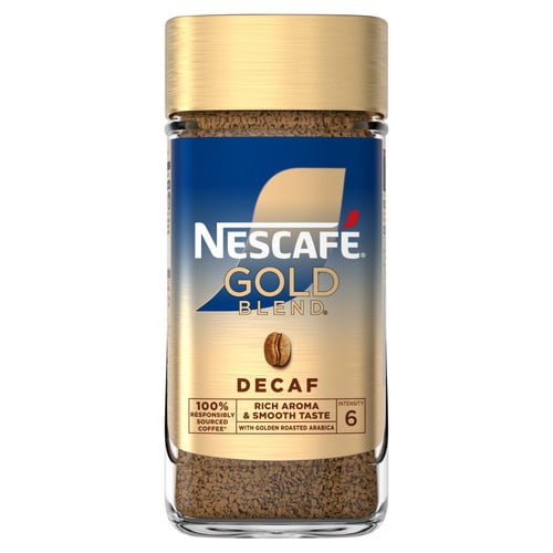 Nescafe Gold Blend Decaf Freeze Dried Instant Coffee 190g, British Import (Pack of 2)