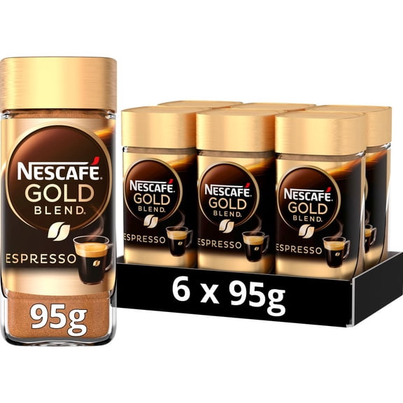 Nescafe Gold Blend Espresso Instant Coffee 95g (pack of 6)