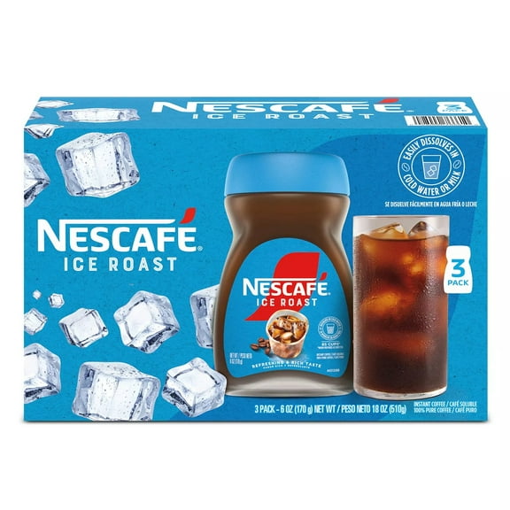 Nescafe Ice Roast Instant Coffee, 6 Ounce (Pack of 3)