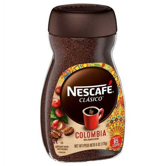Nescafe, Instant Coffee Columbian, 6 Ounce (Pack of 48)