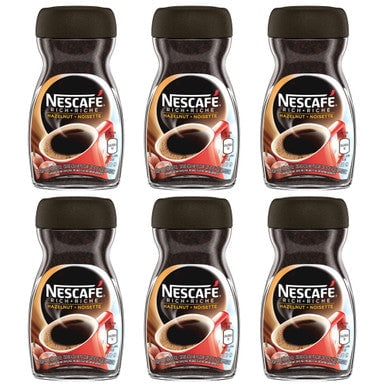 Nescafe Instant Coffee Hazelnut, 100g/3.5oz, 6-Pack