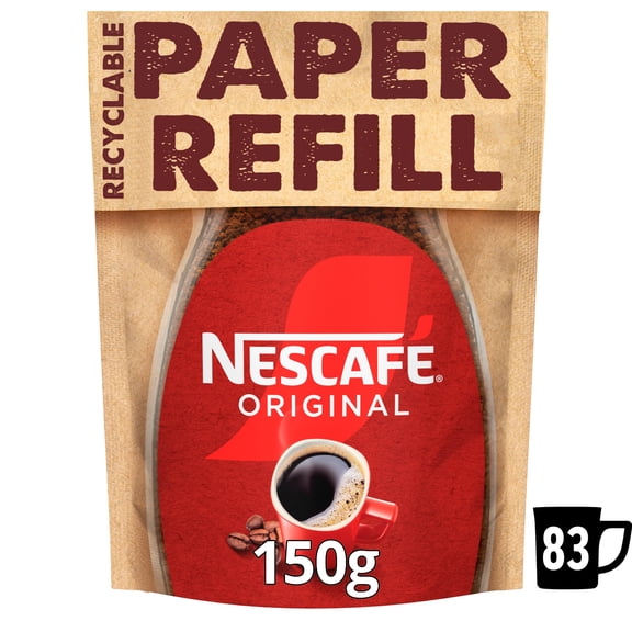 Nescafe Original Instant Coffee Paper Refill Pouch 150g, Imported from Britain