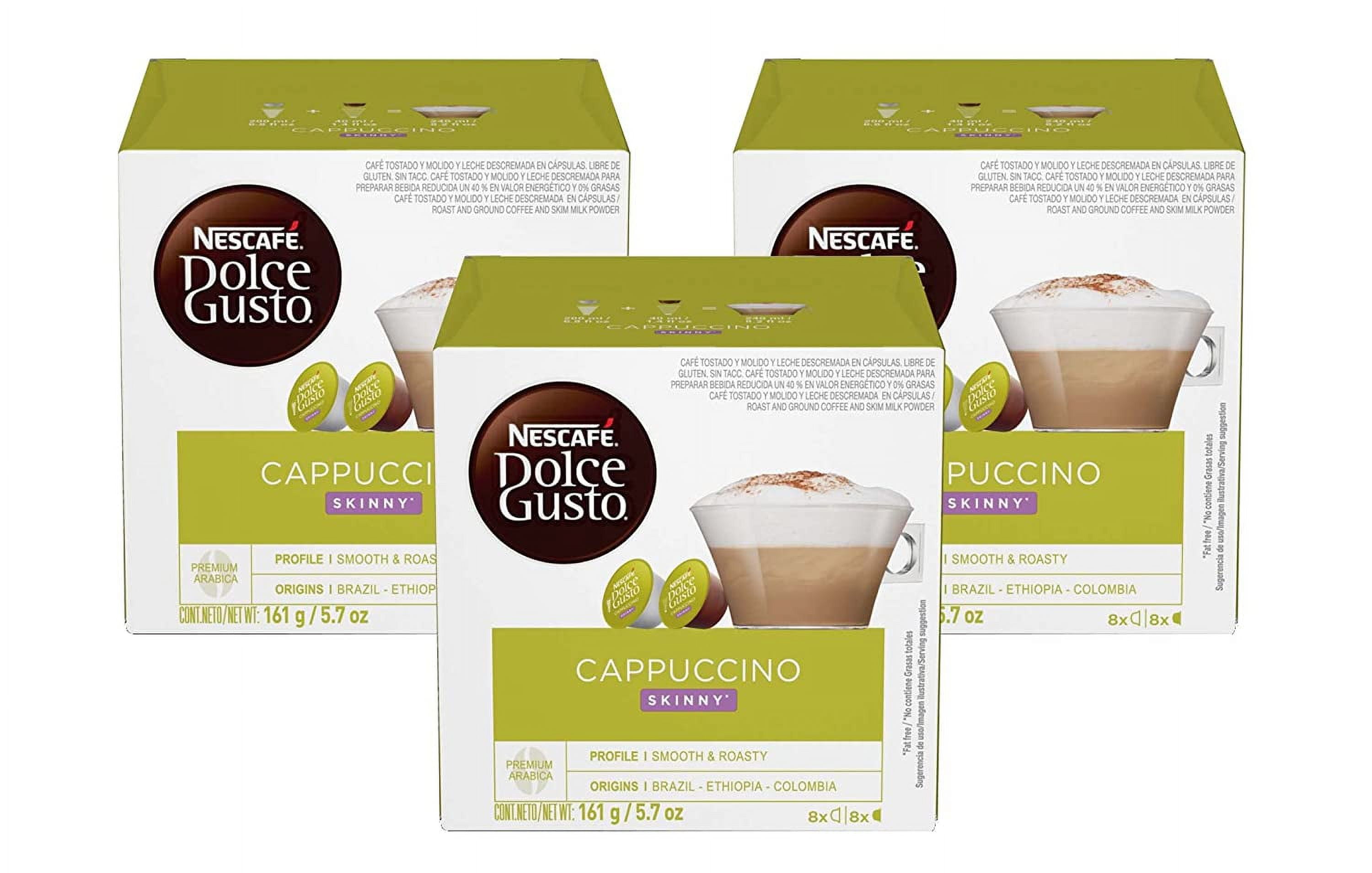 Nescafe Pods, Skinny Cappuccino, 16 capsules, Pack of 3