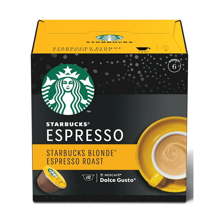 Nescafe Starbucks Dolce Gusto Blonde Espresso Roast 12 Coffee Capsules 66g  (Pack of 3) 