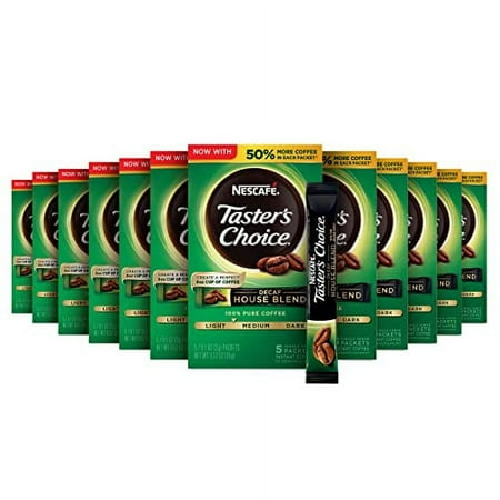 Nescafe Taster's Choice Decaf House Blend Instant Coffee, 0.52 oz, 12 count
