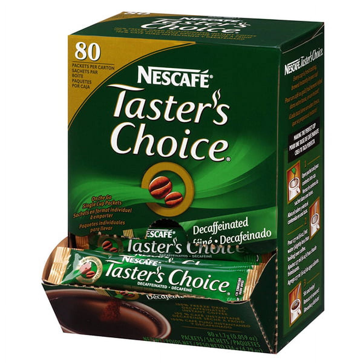 Nescafe Taster's Choice Decaffeinated 80 Count 4.79 oz Singleserve