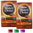 thumbnail image 1 of Nescafe Taster's Choice House Blend Light Medium Roast Instant Coffee Rich Aroma 100% Pure Coffee Beans Sachet Snacks Home Office 12 Sticks(2 Boxes) w/ Bonus Snoep in Beperkte Oplage, 1 of 7