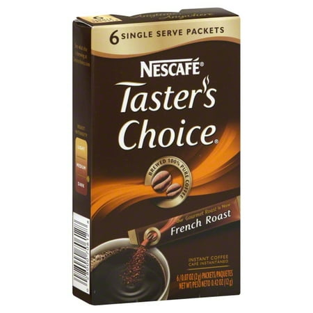 Nescafe Taster's Choice French Roast Instant Coffee Packets 6 ct