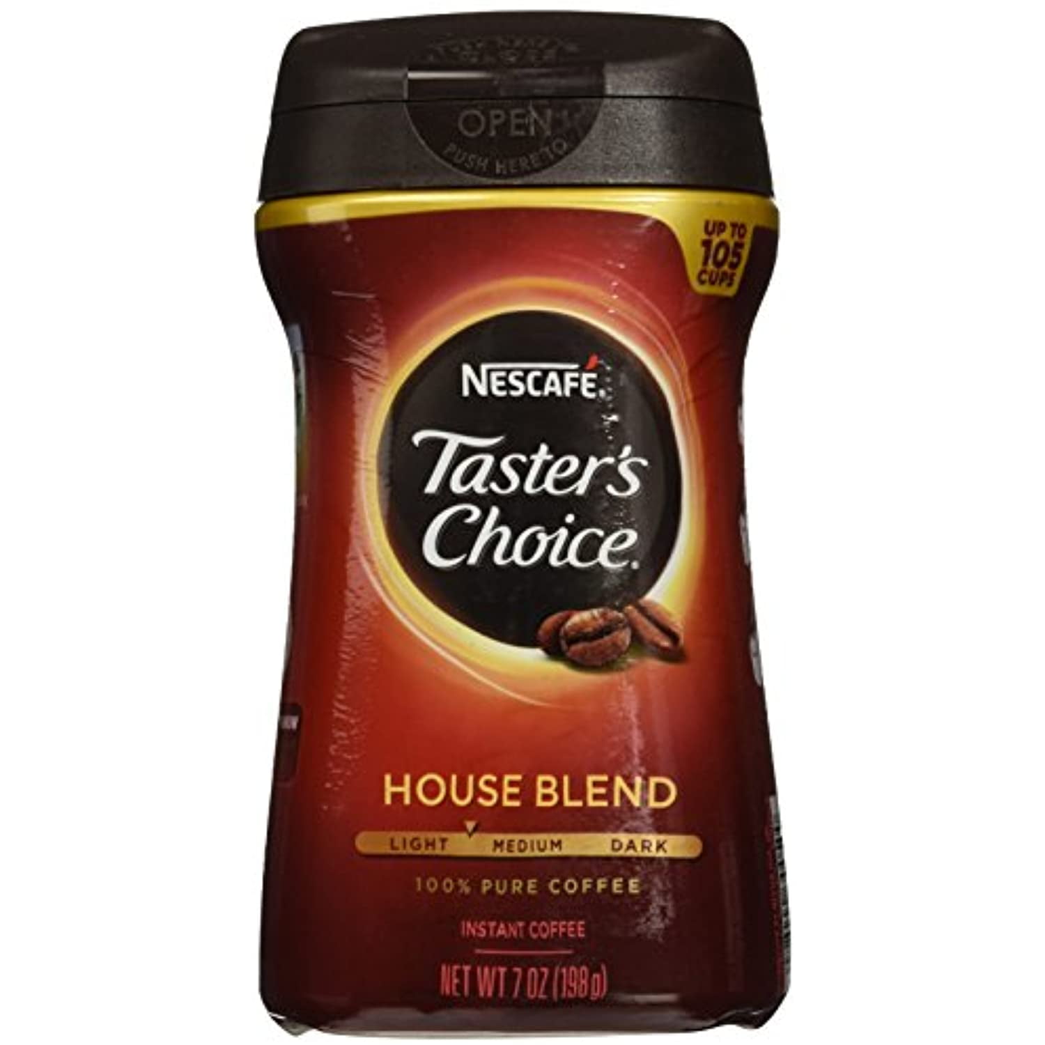 Nescafe Tasters Choice Instant House Blend Coffee, 7 Ounce Canister