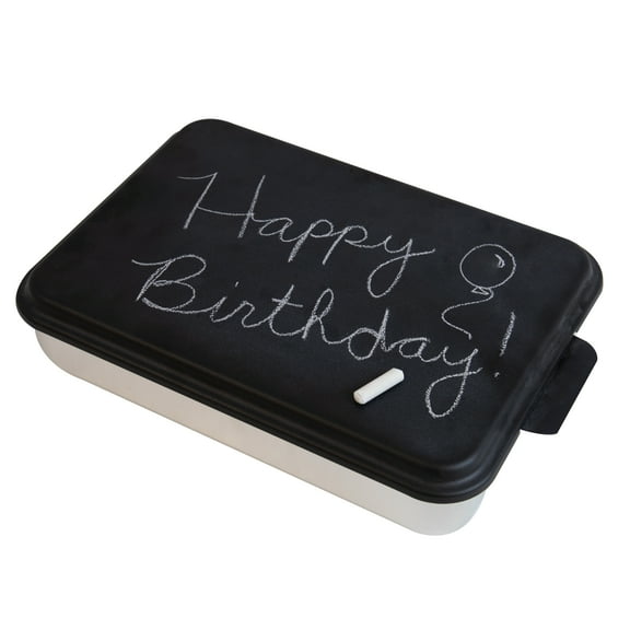 Nesco Aluminum Cake Pan with Black Chalkboard Lid