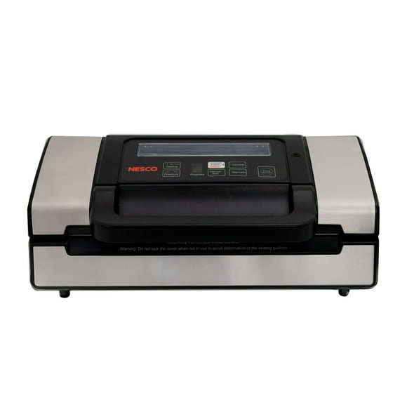 Nesco Deluxe Dual Vacuum Sealer, Dual Pump, Double Seal, Roll Storage & Cutter, + (2) 10Ft Rolls