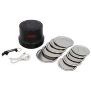 NESCO Electric Mason Jar Vacuum Sealer with 10 Assorted Lids, Type-C Charging Cable, and Bottle or Jar Opener