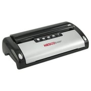 Nesco Vacuum Sealer Machine, Automatic Food Sealer With Accessory Port for Sealing Jars/Canisters, Built‑In Roll Storage & Cutter, Includes (2) 10 ft Rolls, For Pantry Storage & Preserving Leftovers