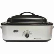 Nesco QZ5925 18 qt Electric Roaster Oven, Metallic Silver