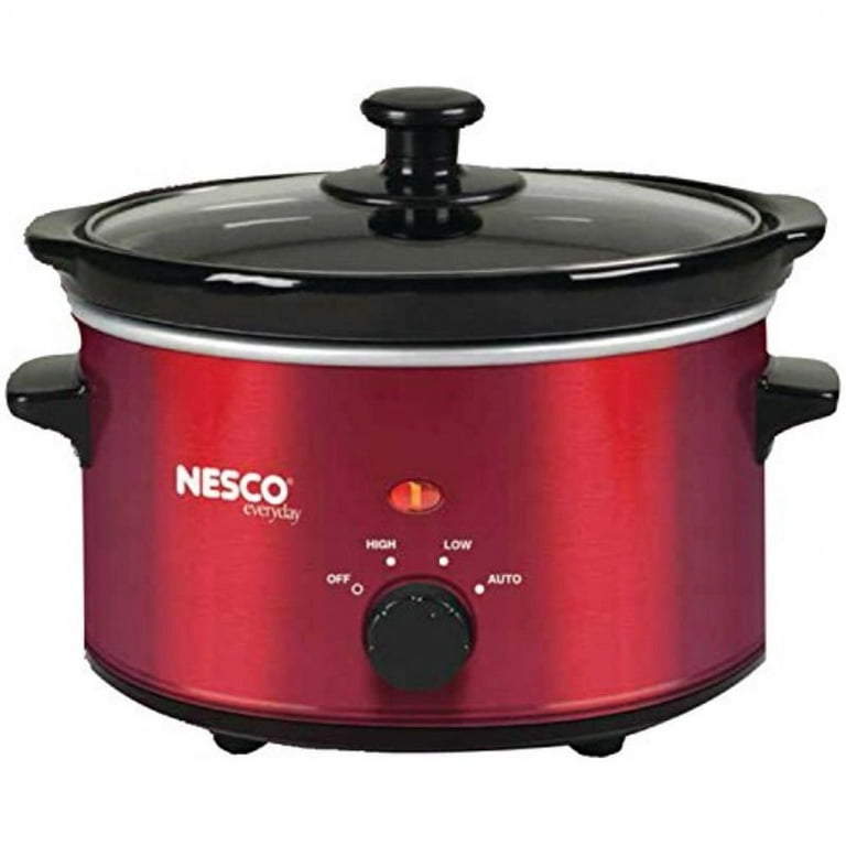 Nesco SC-150R 1.5-Quart Oval Slow Cooker (Metallic Red)