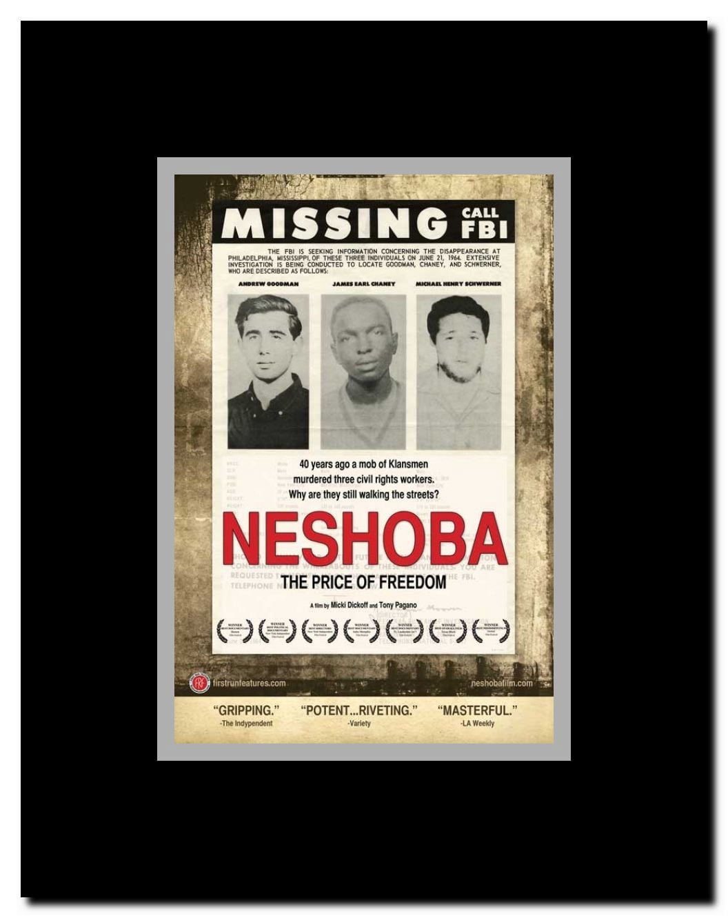 Neshoba Framed Movie Poster