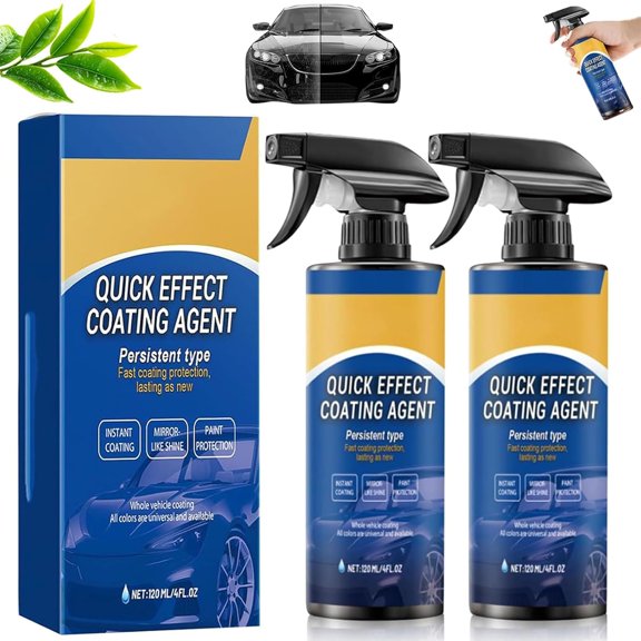Neslemy Car Coating Spray, Advanced Quick Effect Coating Agent for Car, Multi Functional 3 in 1 Ceramic Car Coating Spray for Shine & Wash CarScratch Polish,Provides Long-Lasting Gloss (1)