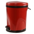 thumbnail image 1 of Nesmilers 1 Pack Plastic Foot Pedal Garbage Can, Red Bathroom Trash Can with Lid, 1 of 5