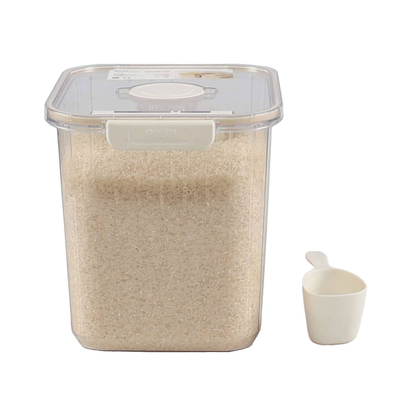 Nesmilers 22 Lbs Airtight Food Storage Containers for Rice, Clear ...
