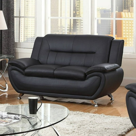 Nesmith Loveseat / Upholstery Color: Black