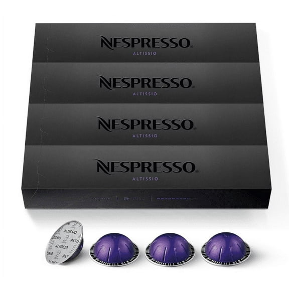 Nespresso Altissio Espresso, Medium Roast VertuoLine Coffee Pods, 40 Ct (4 Boxes of 10)