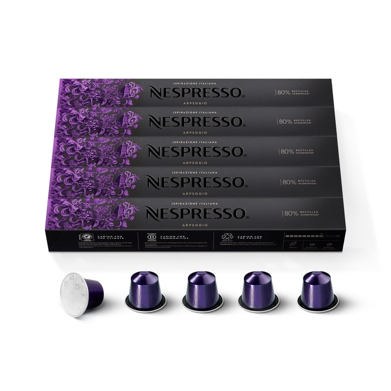 Nespresso Capsules Original, Arpeggio, Dark Roast Espresso, 50