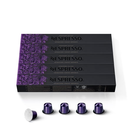 Nespresso Capsules Original, Arpeggio, Dark Roast Espresso, 50-Count Espresso Coffee Pods