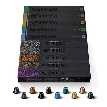 Nespresso Capsules OriginalLine, Ispirazione Espresso Variety Pack, Medium Roast Espresso Coffee, 100 Count Espresso Coffee Pods,Brews 1.35 oz