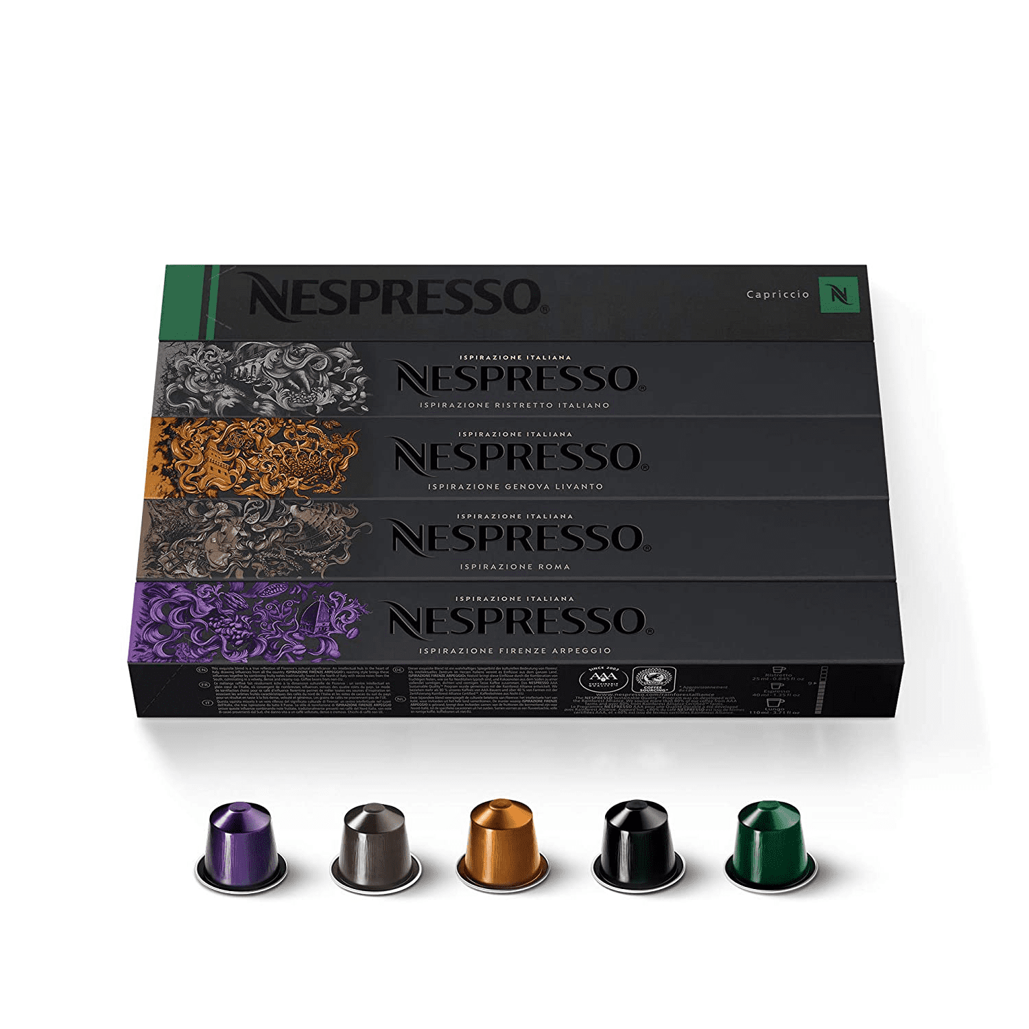 Nespresso Capsules – 120 Pods Pack of Strong & Extra Intense Espresso -  Tasty Food and Wines LLC