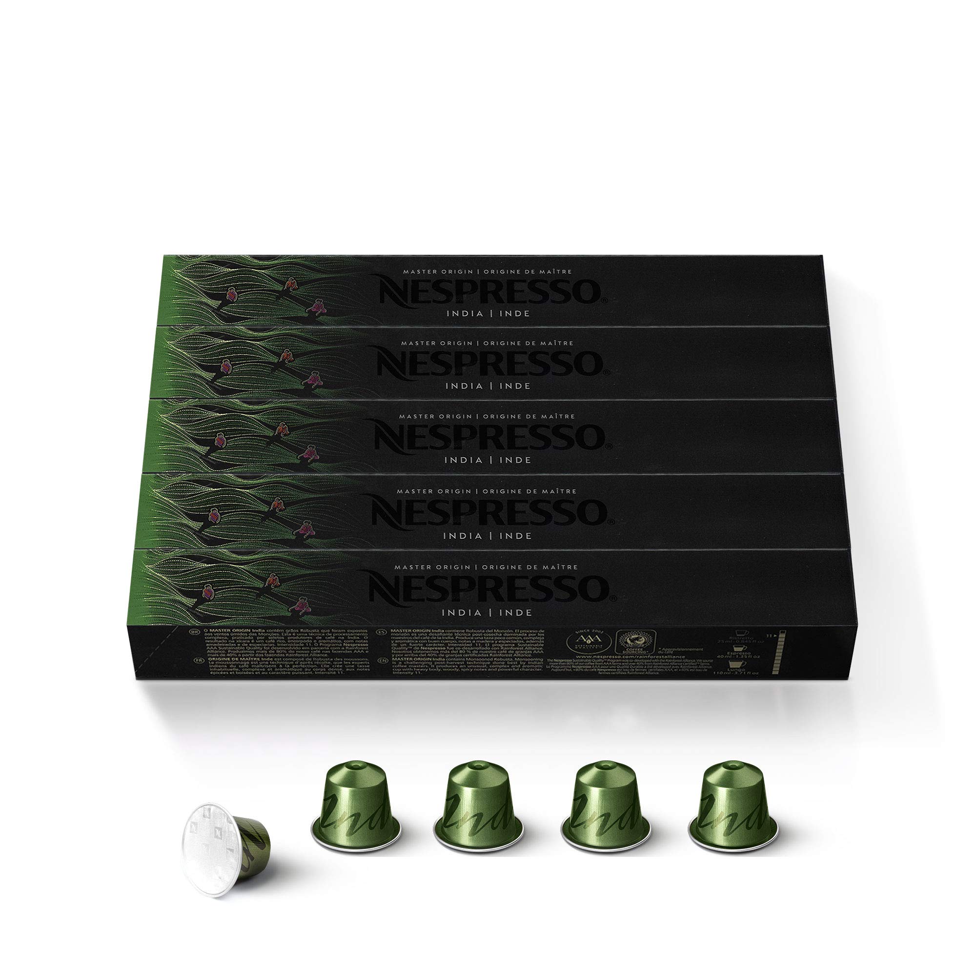 Nespresso Capsules Originalline, India Master Origin, Dark Roast Coffee