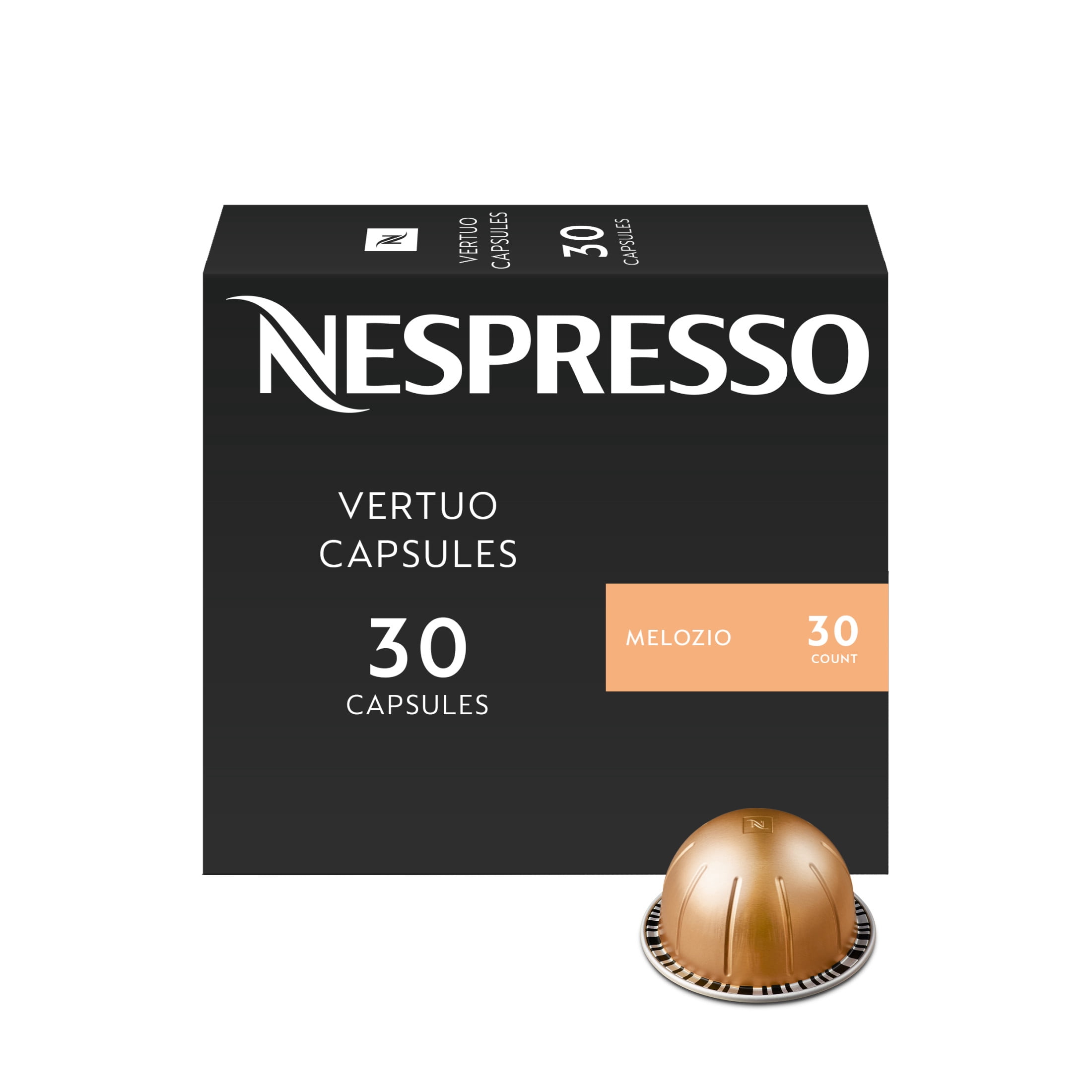 Nespresso Capsules Vertuo, Melozio, Medium Roast Coffee, 30-Count