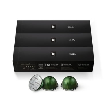 Nespresso Capsules Vertuo, Stormio, Dark Roast Coffee, 30-Count Coffee Pods