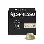 Nespresso Capsules Vertuo, Sweet Vanilla, Medium Roast Coffee, 30-Count Coffee Pods
