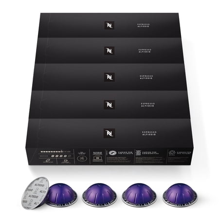Nespresso Capsules VertuoLine, Altissio, Medium Roast Espresso Coffee, 50 Count Coffee Pods price history on PriceWatchPro