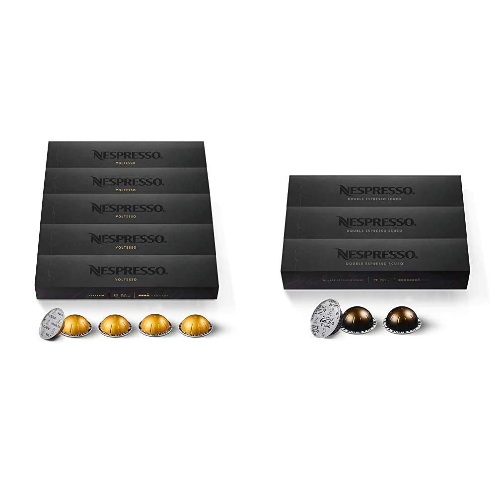 Nespresso Capsules Vertuoline, Voltesso , Mild Roast Espresso Coffee, 50 Count Coffee Pods