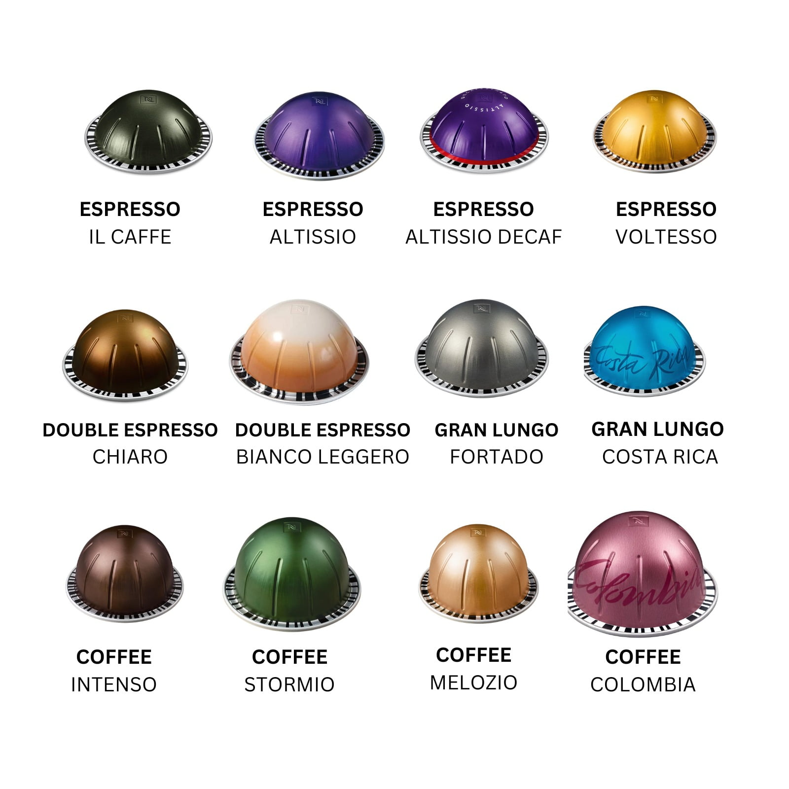 Nespresso Coffee Vertuo Pods VertuoLine Variety Sampler Capsules (36