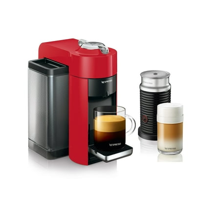 Nespresso Vertuo Coffee and Espresso Maker by De'Longhi with Aeroccino Milk Frother - Shiny Red