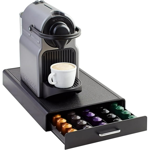 OriginalLine Coffee Pod with 1 Storage Drawer Holder, 50 Capsule Capacity, Black