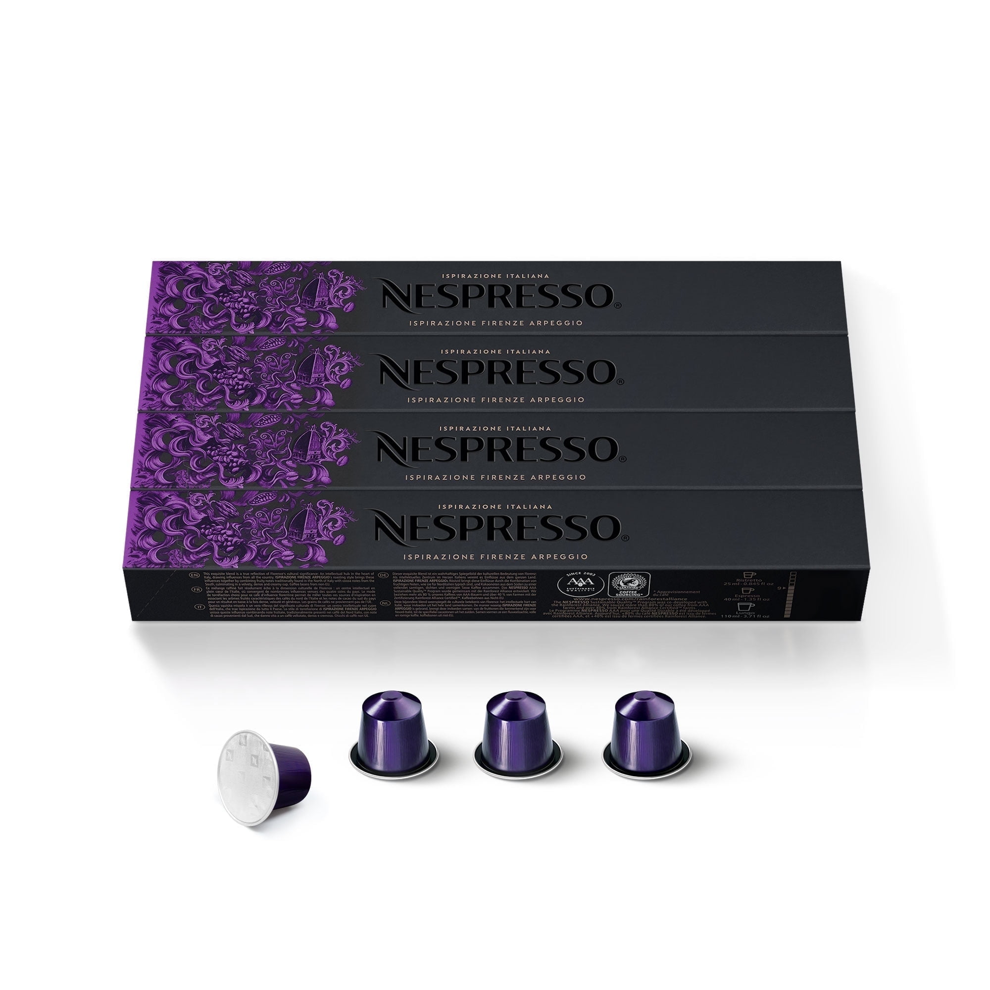 Nespresso Originalline Espresso Capsules, Arpeggio - 40 Count