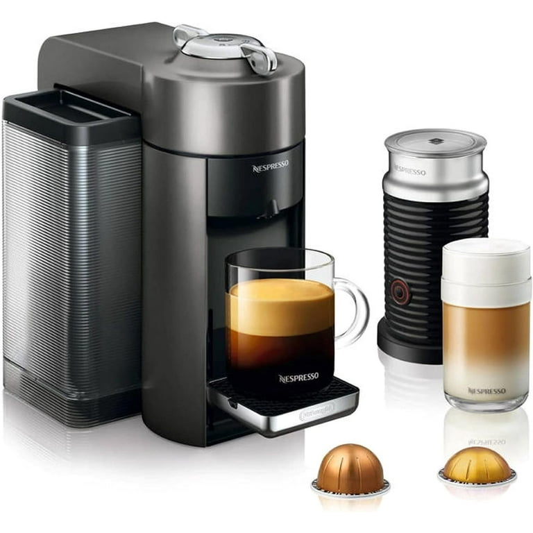 Nespresso Vertuo Coffee and Espresso Machine with Aeroccino by De Longhi Graphite Metal ENV135GYAECA De Longhi