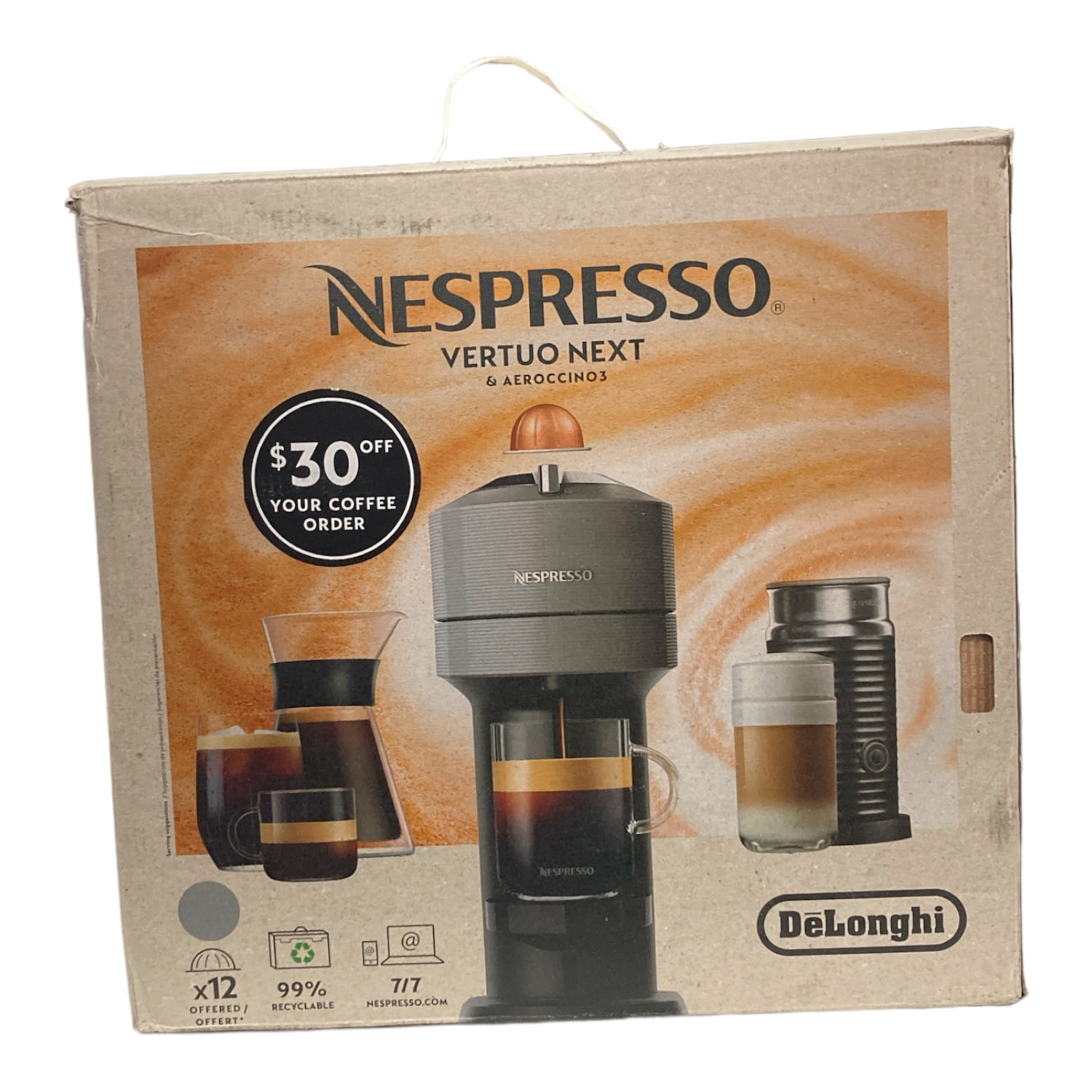 Nespresso 072-08-0567 Vertuo Next Cafetera de DeLonghi Gris Oscuro  (renovado)