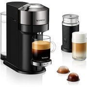 Nespresso Vertuo Next Deluxe by Breville with Aeroccino Milk Frother, Dark Chrome