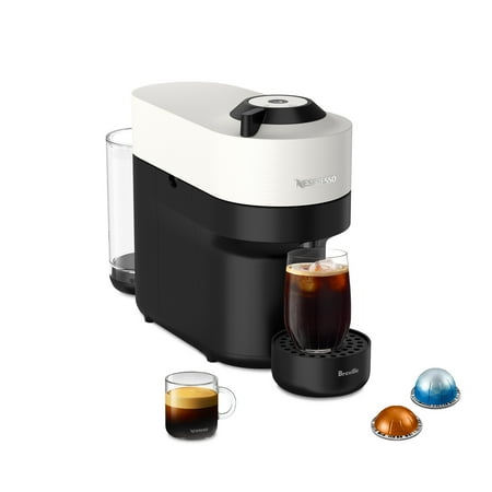 nespresso vertuo pop white single serve coffee and espresso maker by breville