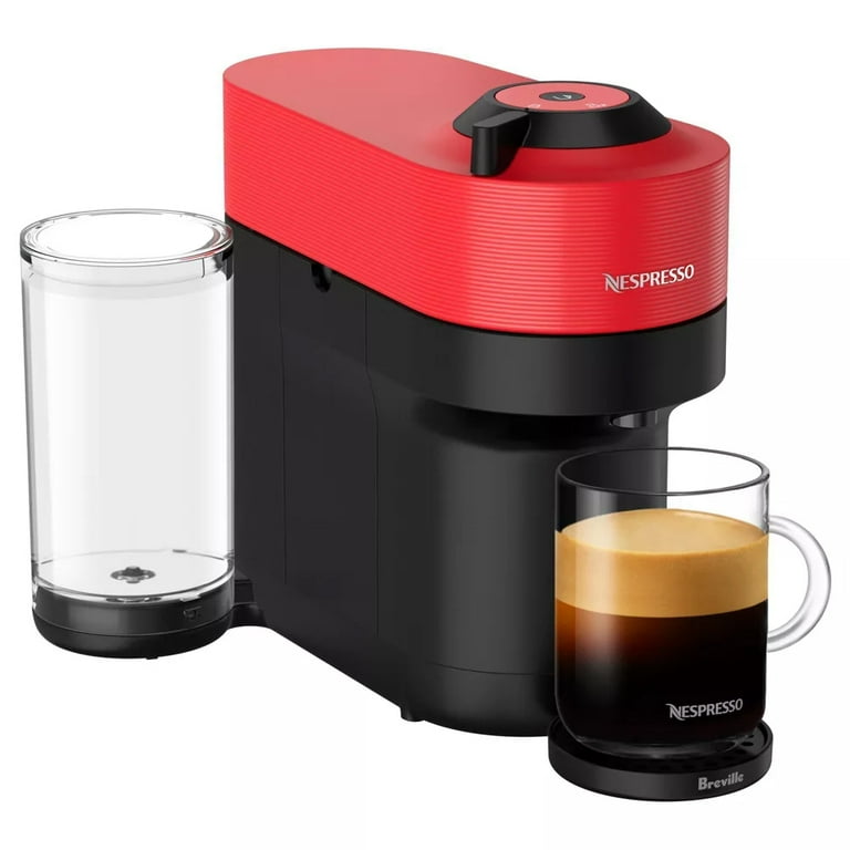 Nespresso Vertuo Pop Spicy Red Aeroxl Milk Frother Coffee Machine