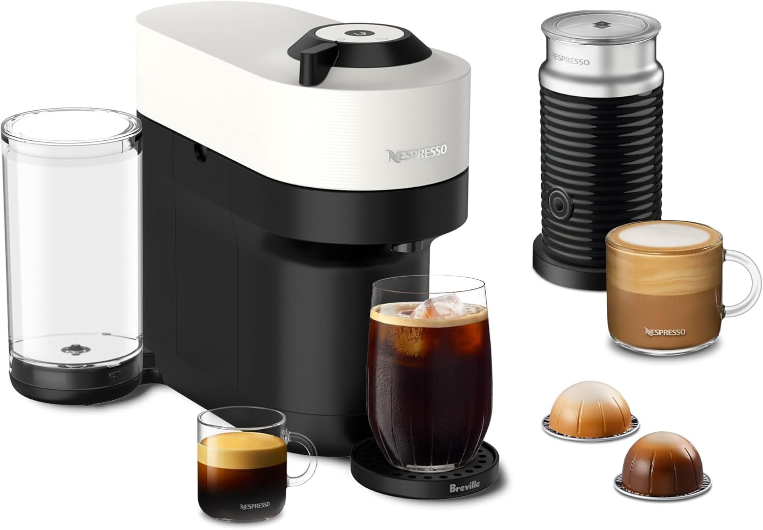Nespresso Vertuo Pop+ Coffee and Espresso Maker by Breville with Milk ...