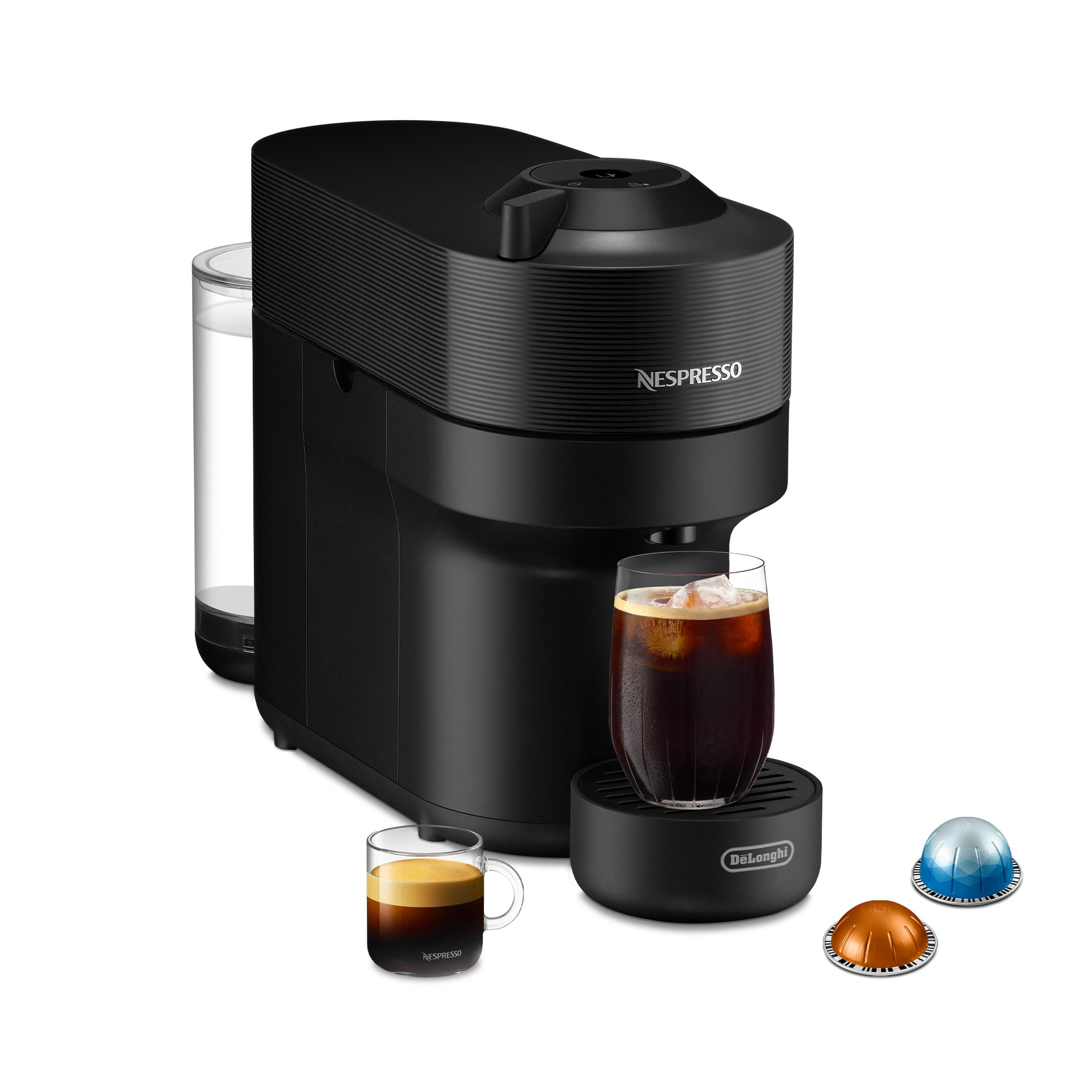 Breville Nespresso Vertuo Pop Small Coffee Machine with Pods, Dark