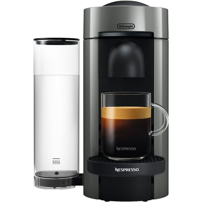 Nespresso VertuoPlus Coffee and Espresso Maker by De'Longhi, Gray, New 