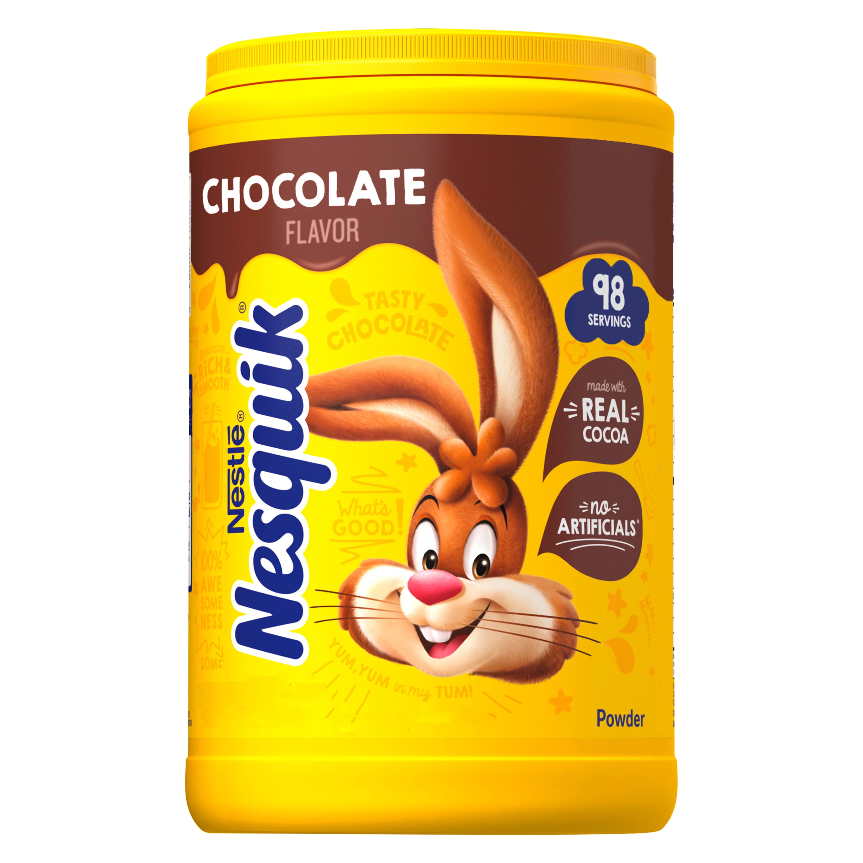 Nesquik Chocolate Flavored Powder Drink Mix, 44.9 oz Canister