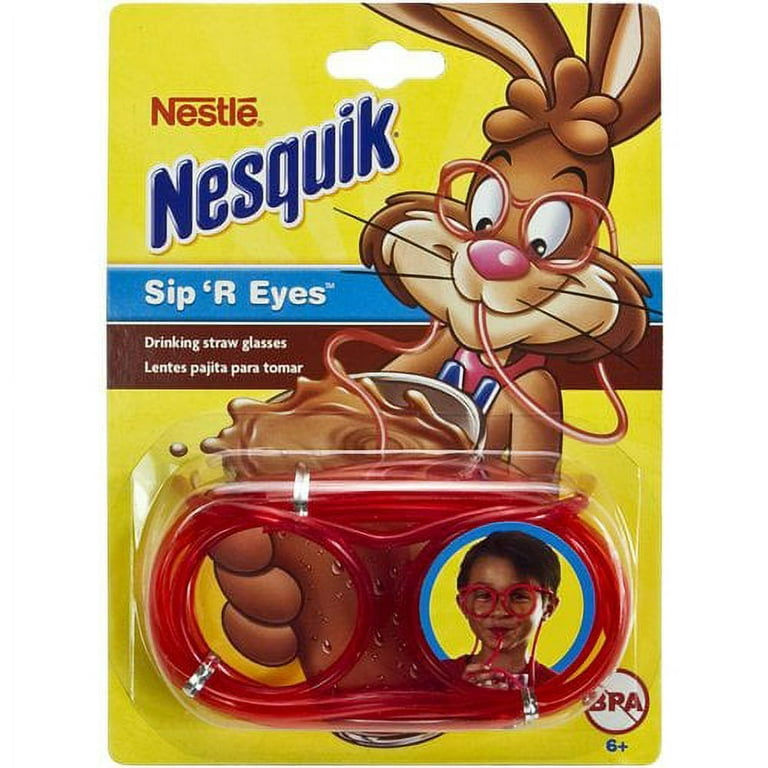 Nestle Nesquik Sip 'R Eyes Silly Straw Glasses Crazy Drinking Kids Toy  Funny NEW